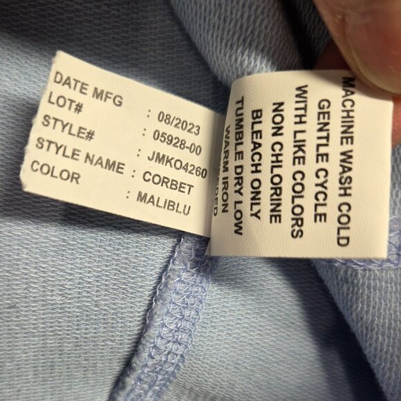 johnnie-O Corbet French Terry Crewneck Sweatshirt Mens XL Malibu Blue Preppy - Picture 4 of 9